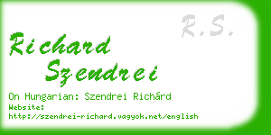richard szendrei business card